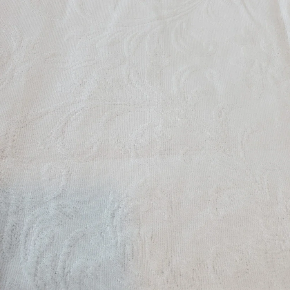 Nicole Miller Home‎ 2 Standard Pillowcase White With White Florals 100% Cotton